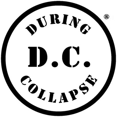 D.C: DURING COLLAPSE registered trademark circle logo and title