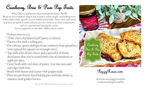 Cranberry, Brie & Pear Pop Tarts made with crispy buttery phyllo pastry will WoW your friends with t