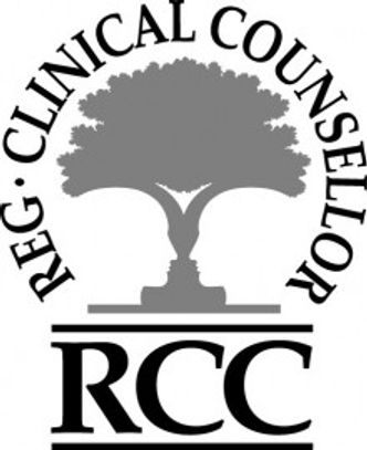 Registered Clinical Counsellor logo. A designation of BC Association of Clinical Counsellors