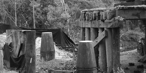 Installation of male cones on top of driven piles during bridge construction project