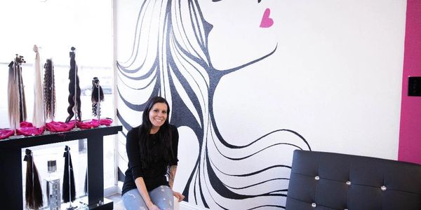 clarity hair, hair extensions, hair mural, owner of salon extension store and salon