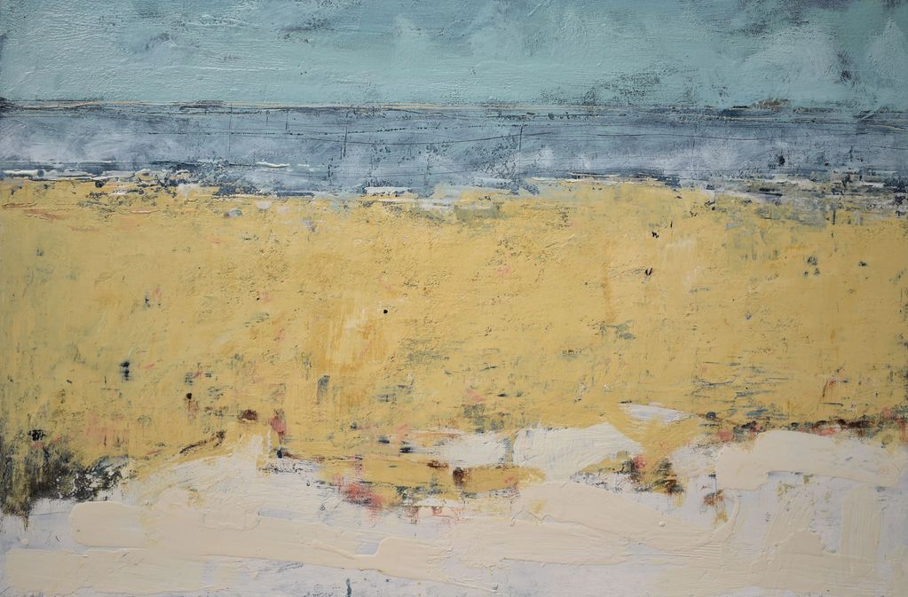 "And all I ask is a tall ship and a star to steer her by".
121 x  81 cm.
Encaustics and oils on birc