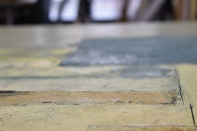 Close up of a painting