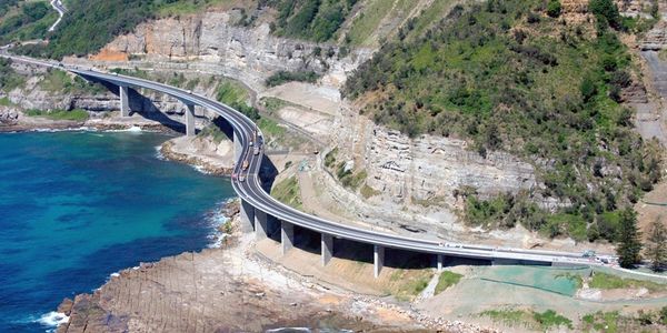 Cathodic Prevention for Sea Cliff bridge support columns, Australia