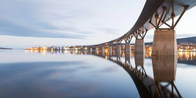 Cathodic protection installed on the foundation of Sundsvall Bridge in Sweden.
ICCP