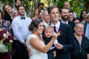 Wedding party at Ecostudio Fellini at Mudgeerba on the Gold Coast.
