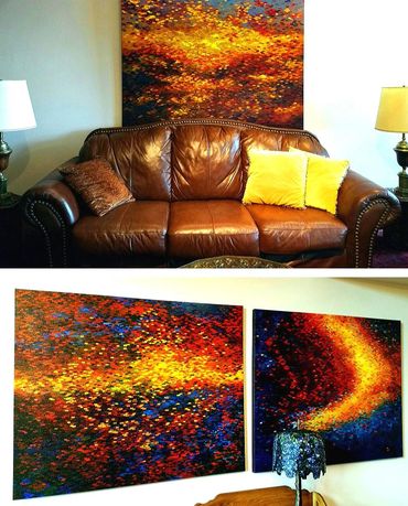 Meditation paintings make a statement in any space.