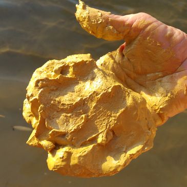 bright yellow gold clay, earth pigments, natures spectrum