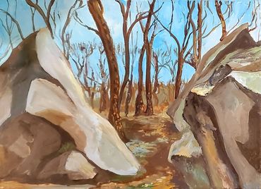 This painting is in the collection of Ed Hagmeyer. It is available in giclee format.