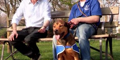 Dog Trainer Brian chatting to the late Paul O'Grady for an episode of For the love of Dogs.