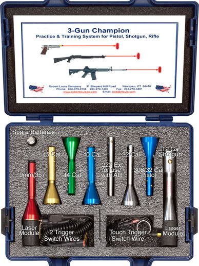 3-Gun  Champion package for laser pistol, shotgun and rifle practice