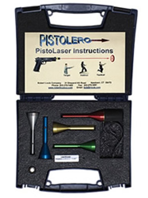 Pistolero PistoLaser with 5 caliber inserts and instructions.
