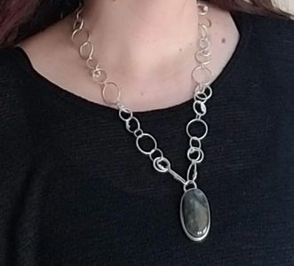 Model wearing Seer's stone.