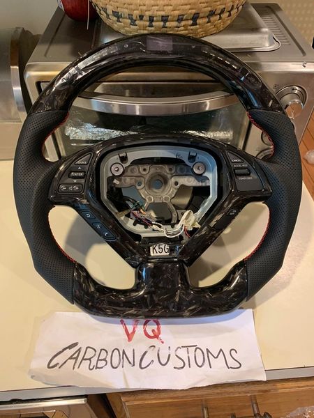 MADE TO ORDER G37 LED RPM Forged Carbon Fiber Steering Wheel