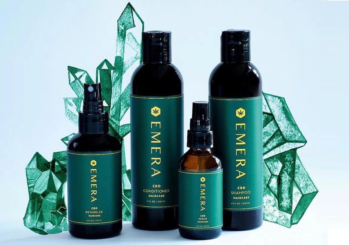Emera CBD infused haircare products