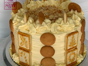 8 inch, four layer banana pudding cake