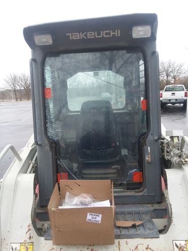 Heavy equipment glass