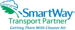 SMARTWAY TRANSPORT PARTNER LOGO EMPHASIZES CLEANER TRANSPORT.