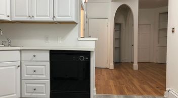 Kitchen and Livingroom. 2 BR apartment in Boston, next to Northeastern University. This rental is af