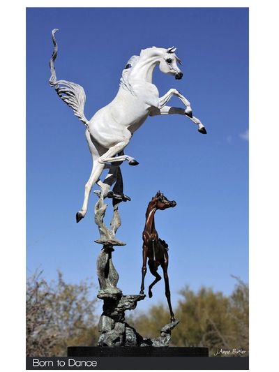 Bronze Sculpture of Mare & Foal 