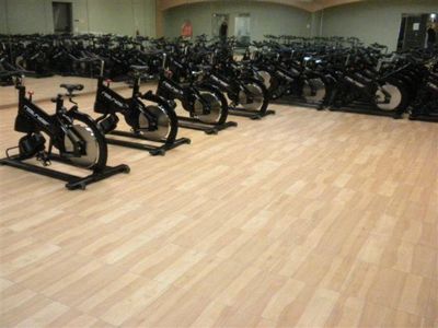 Cycling studio floor by Snapsports of Montana