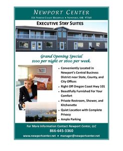 Newport Center Executive Stay Suites, Newport Oregon.