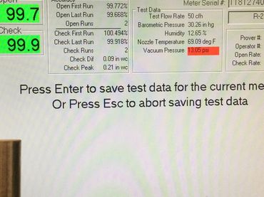 Results of Meter Accuracy
