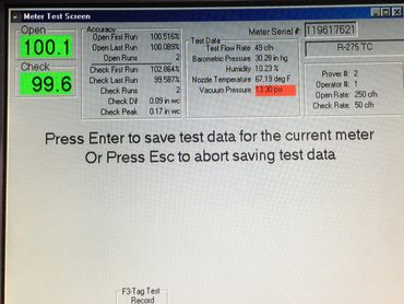 Meter accuracy results