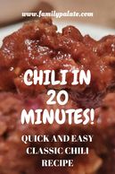 easy chili recipe, chili in 20 minutes, easy recipes, easy family dinners, easy dinner recipes
