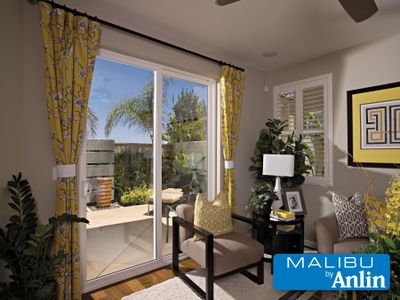 picture of Malibu door by Anlin in a family room.