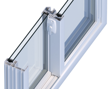 graphic image of an Anlin window in a cut away angle.