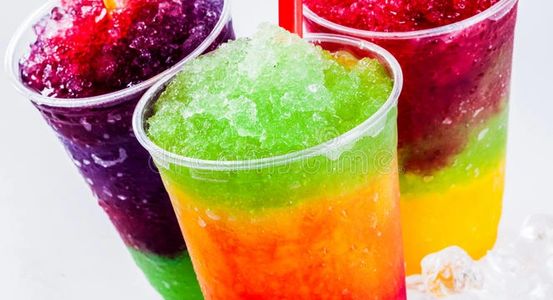 kids favorite Blue raspberry or cherry bomb slushy that tastes like bubble gum