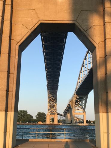 Bridge to Canada over the St. Clair River at Sarnia