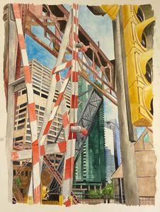 Kinzie Street Bridge, Chicago, Illinois
Watercolor, 2020