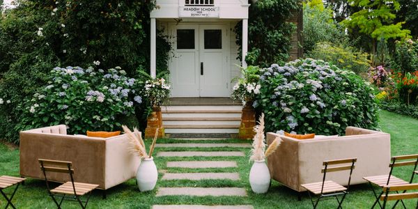 Ceremony set up at Christensen Nursery.