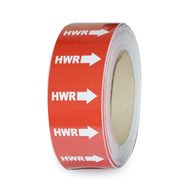 HOT WATER SUPPLY (HWS) Pipeline Identification Sticker-sign.