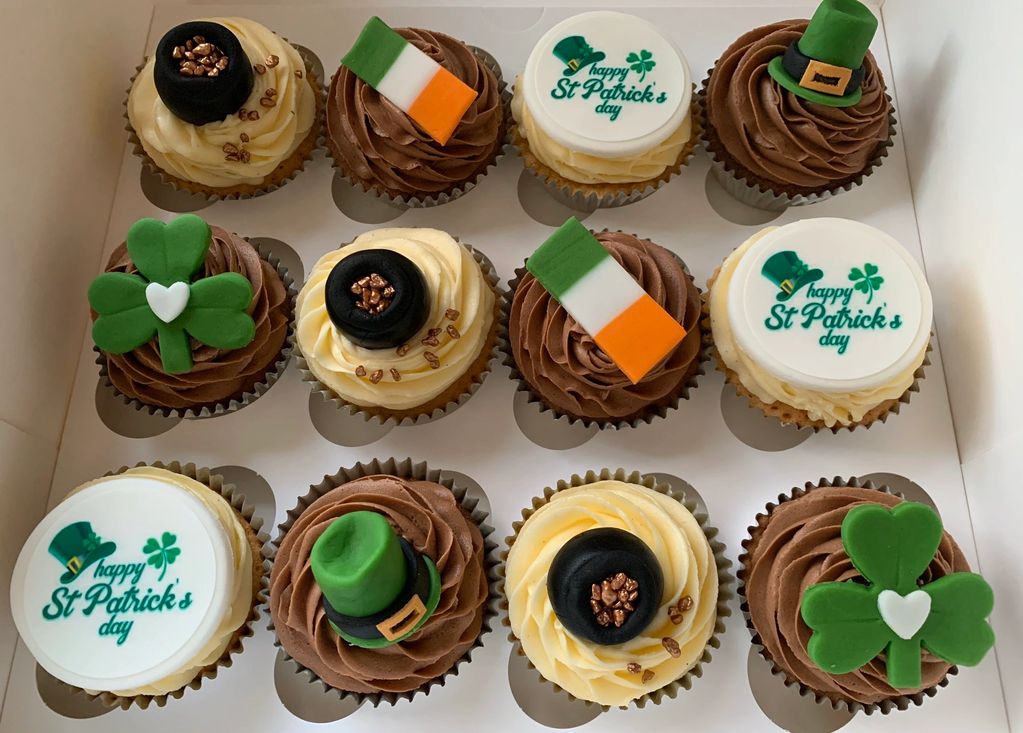 St Patricks Day themed Cupcakes from Poppy's Cupcakes, the Cupcake Delivery London specialists.