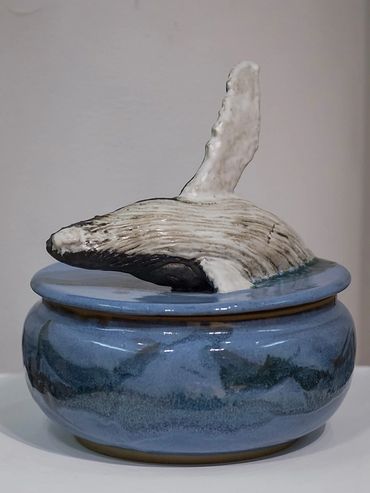 Whale-lidded jar