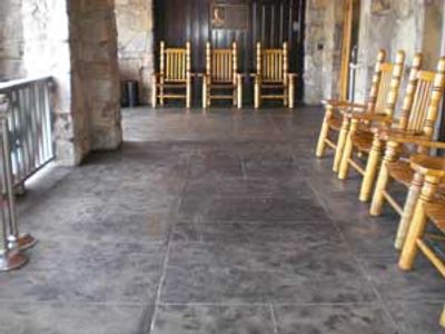 Ruby Falls Stamped Concrete Entry