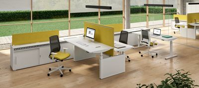 Height adjustable desks and workstation