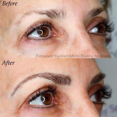 micro-blading brow blading feather brows permanent cosmetics tattooed brows semi-permanent brows