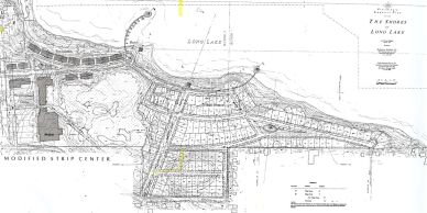 Map of The Enclave at Long Lake development plan.