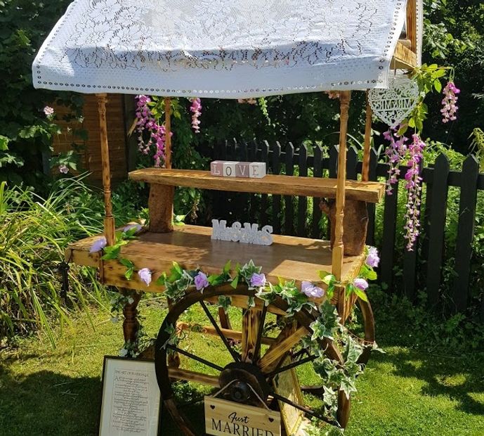Hertfordshire's 1st Handmade Rustic Vintage Carts! Traditional Japanese Shou Sugi Ban Handmade Rustic Wood Finished Cart Bettie