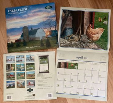 2021 “Farm Fresh” Calendar featuring all 12 months my Farm paintings