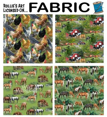 Licensing happens on fabric. I was given 4 yard samples which I shared with animal owners who sew.