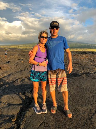Ultrarunner Vicki Hunter with husband.