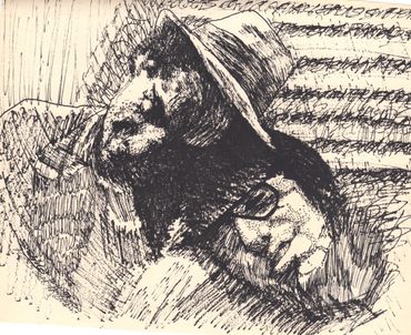 Danny and Eliot, drawing by Susan Strollis