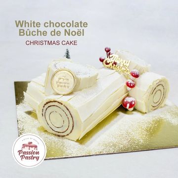 Swiss Roll, Buche De Noel, Christmas Cake, White chocolate    