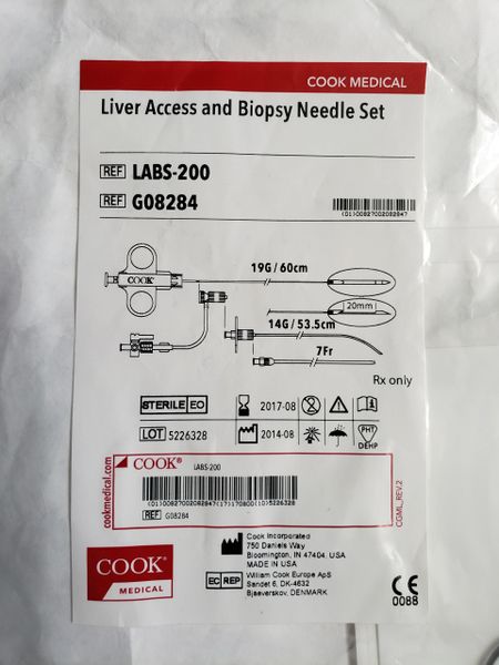 Cook Medical G Liver Access And Biopsy Needle Set Fr