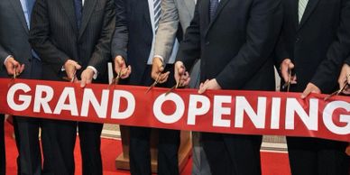 Infinity Relations building  opening, ribbon-cutting ceremony, marketing, event planning, media